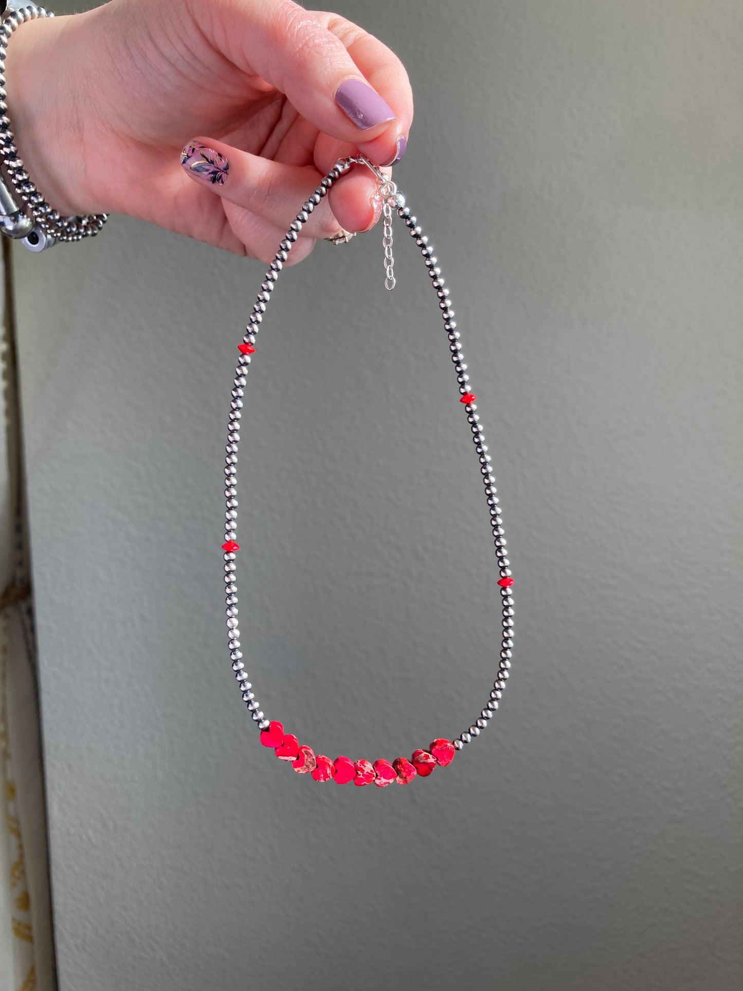 Red Mini Heart Choker Necklace