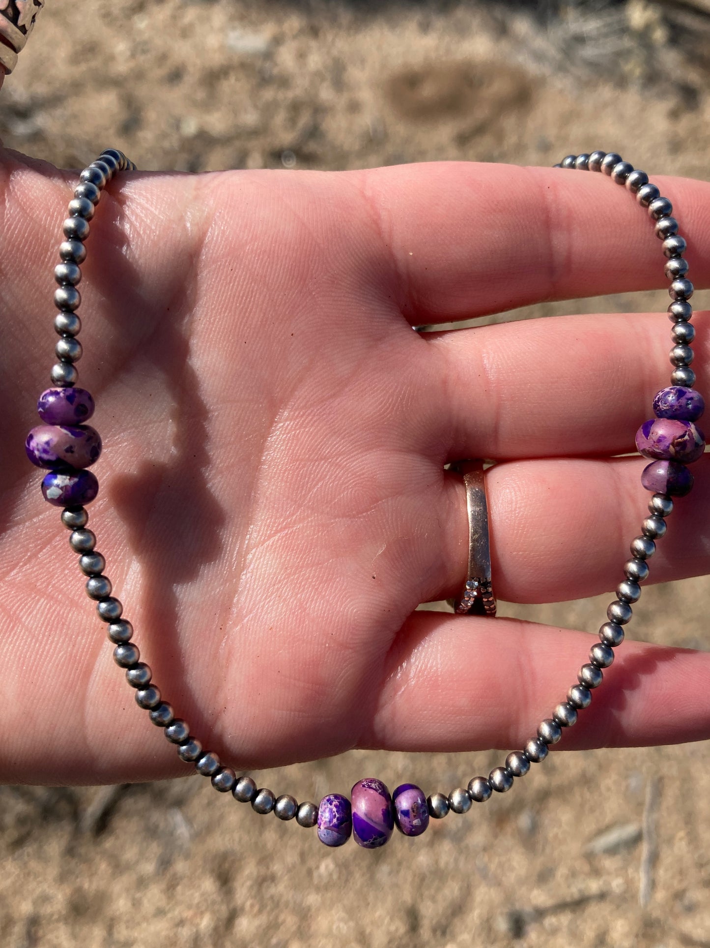 Purple Imperial Jasper Choker Necklace