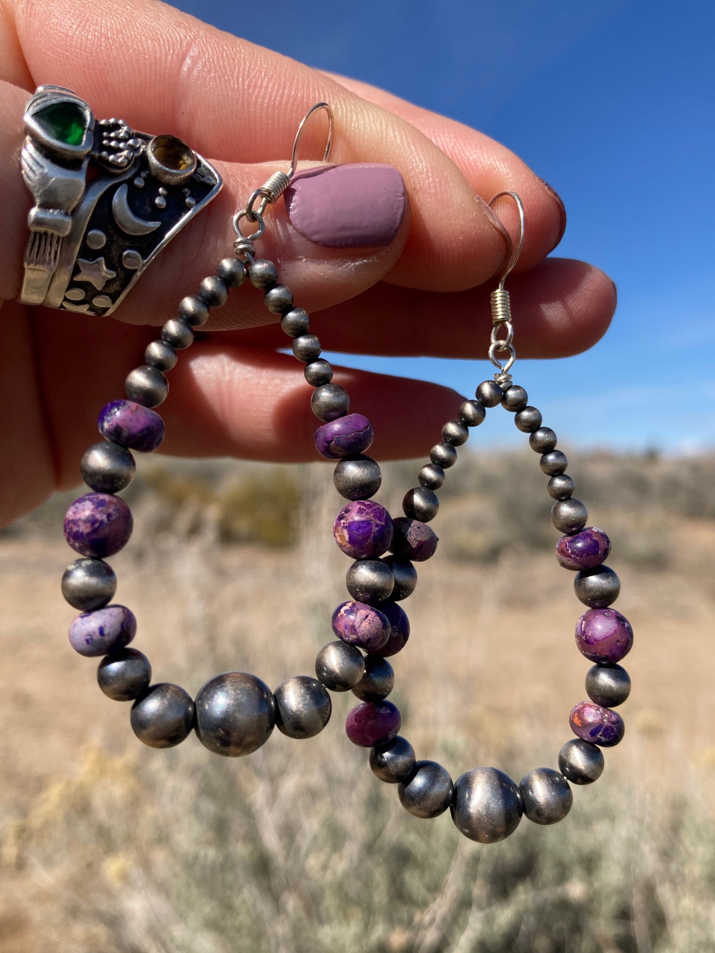 Purple Imperial Teardrop Earrings