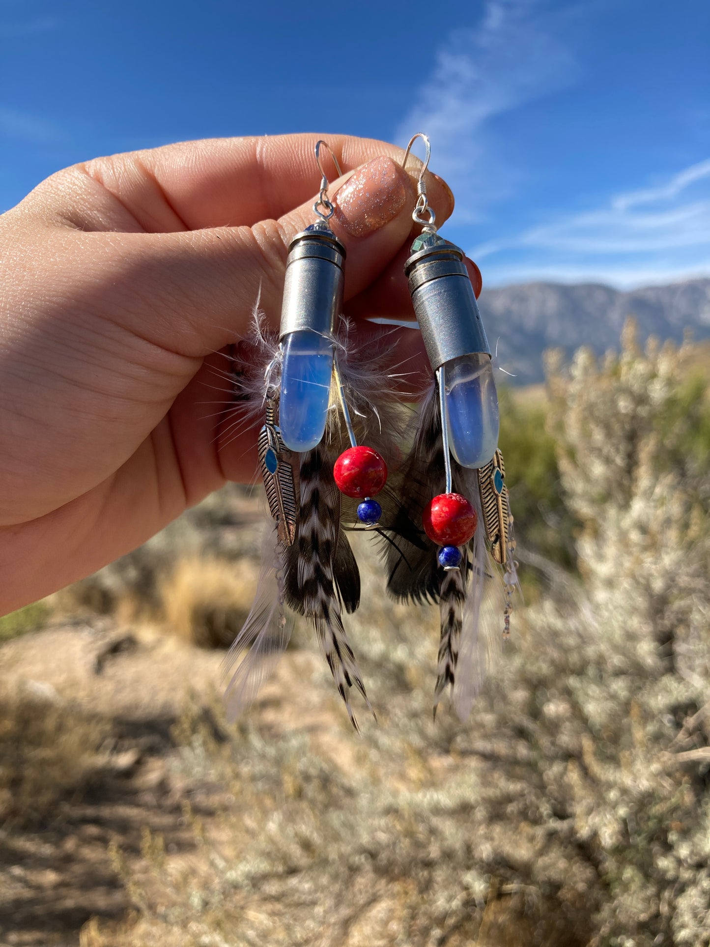 Bullet U.S.A. Feather Earrings