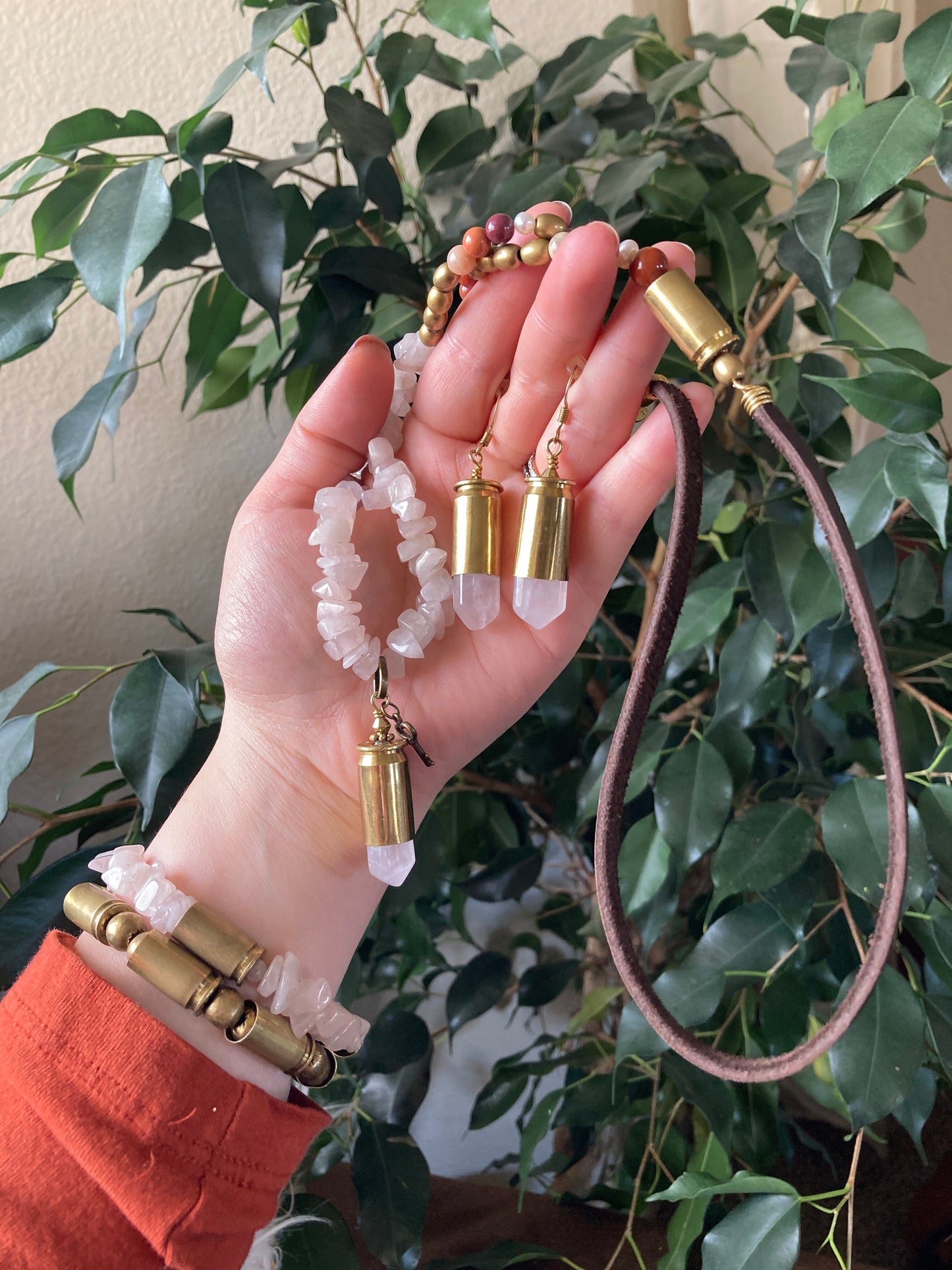 Bullet Jewelry Set-Rose Quartz