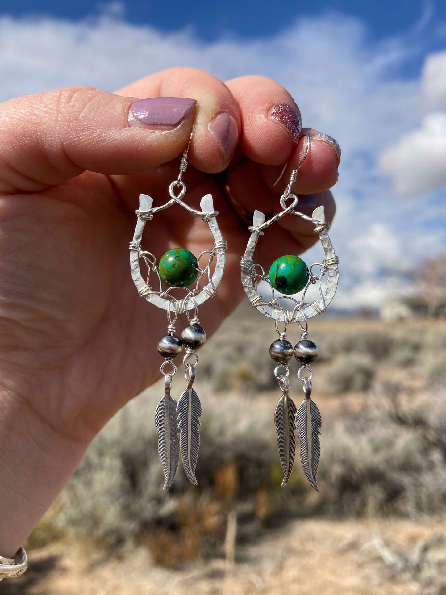 Horseshoe Dreamcatcher Earrings