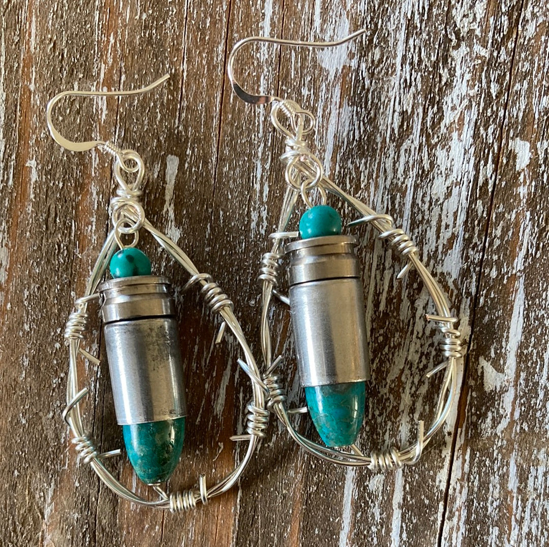 Bullet Barbed Teardrop Earrings