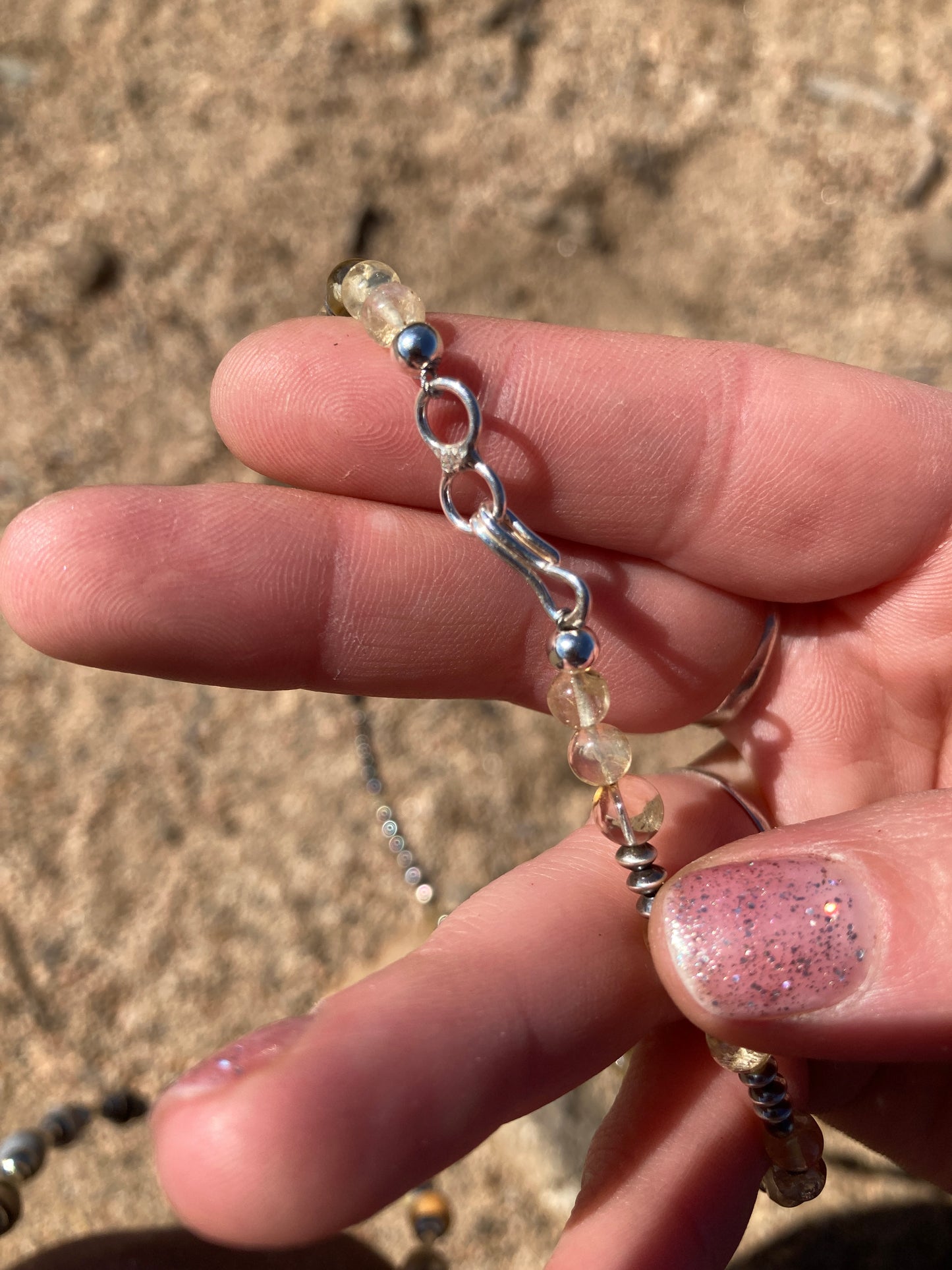 Citrine Navajo Pearl Necklace