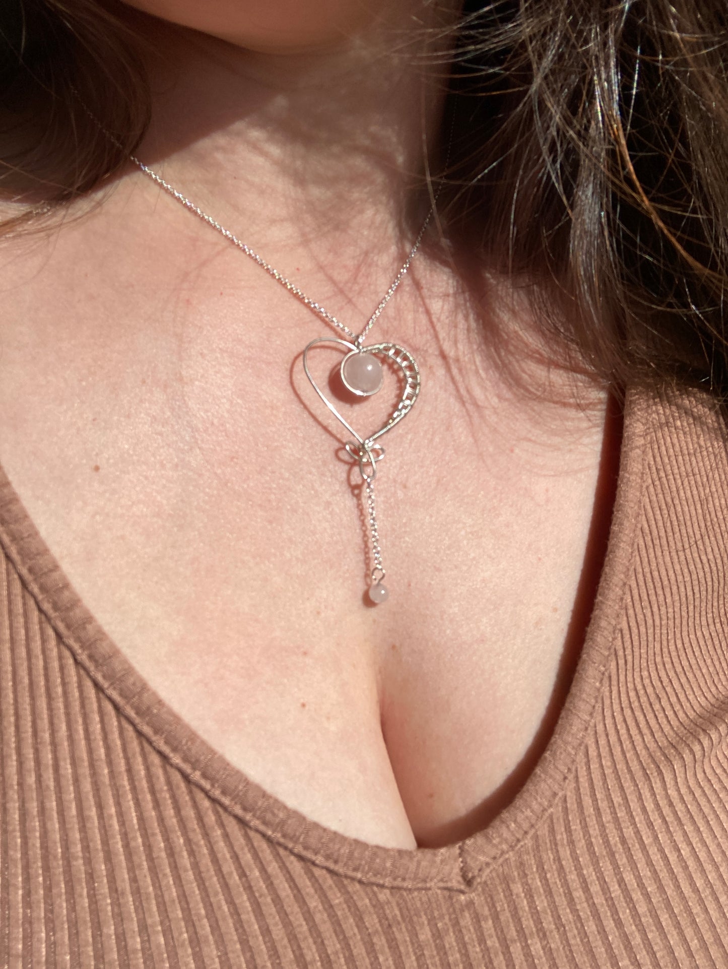 Sterling Silver Heart Lariat