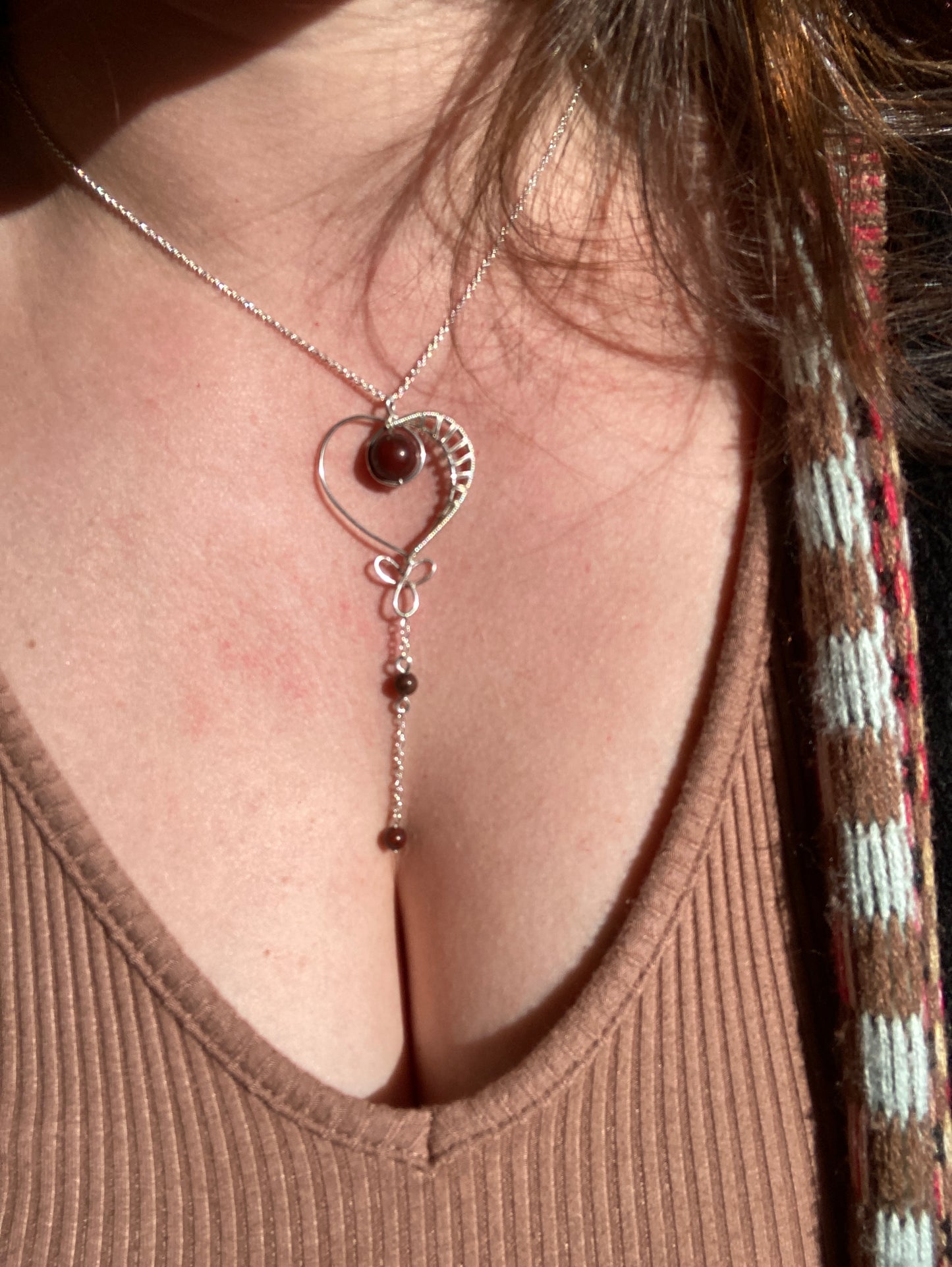 Sterling Silver Heart Lariat