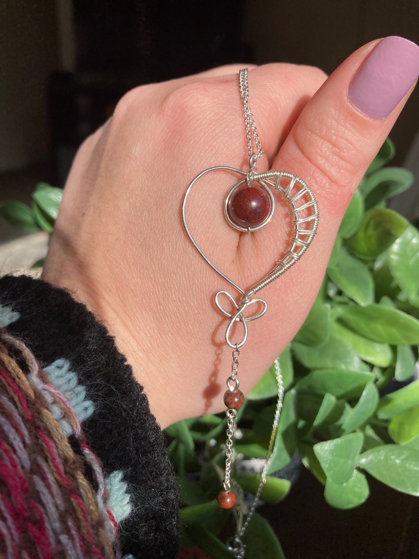 Sterling Silver Heart Lariat