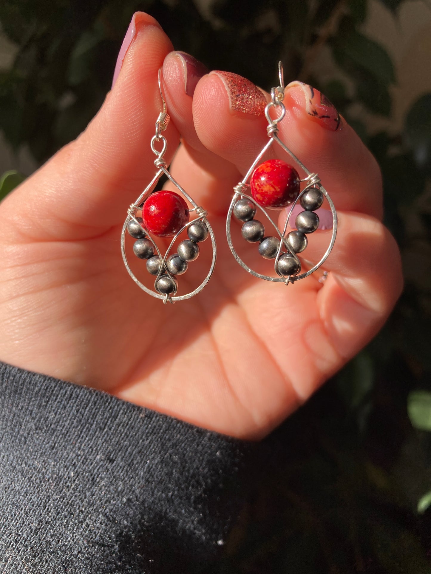 Red mini Navajo Teardrops