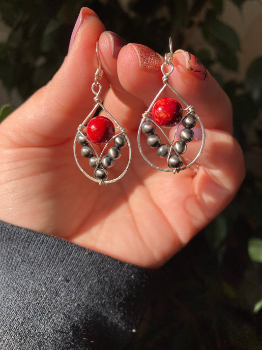 Red mini Navajo Teardrops