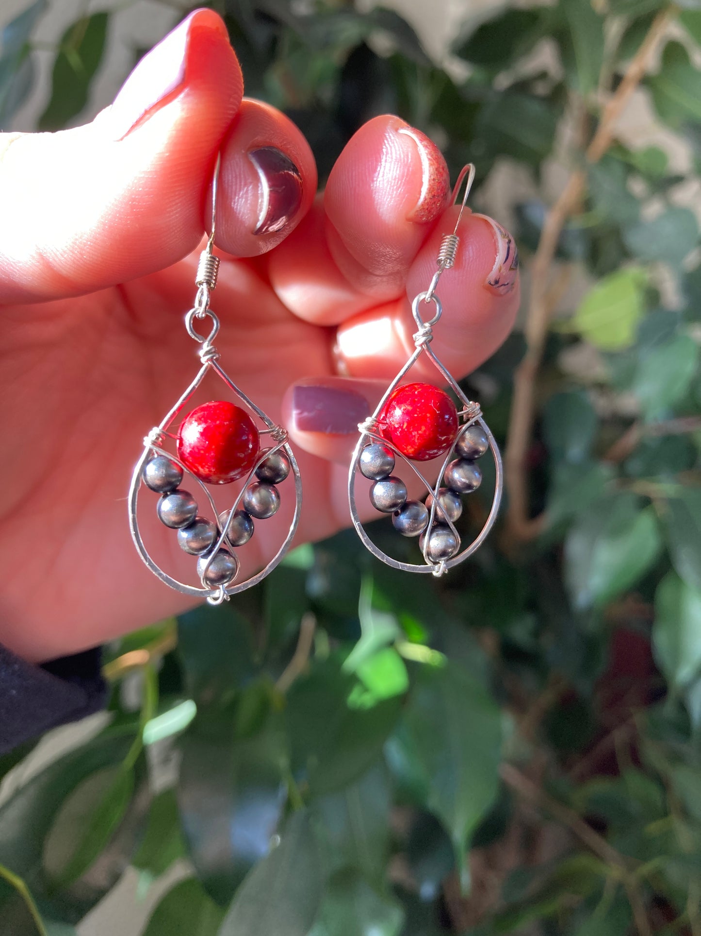 Red mini Navajo Teardrops