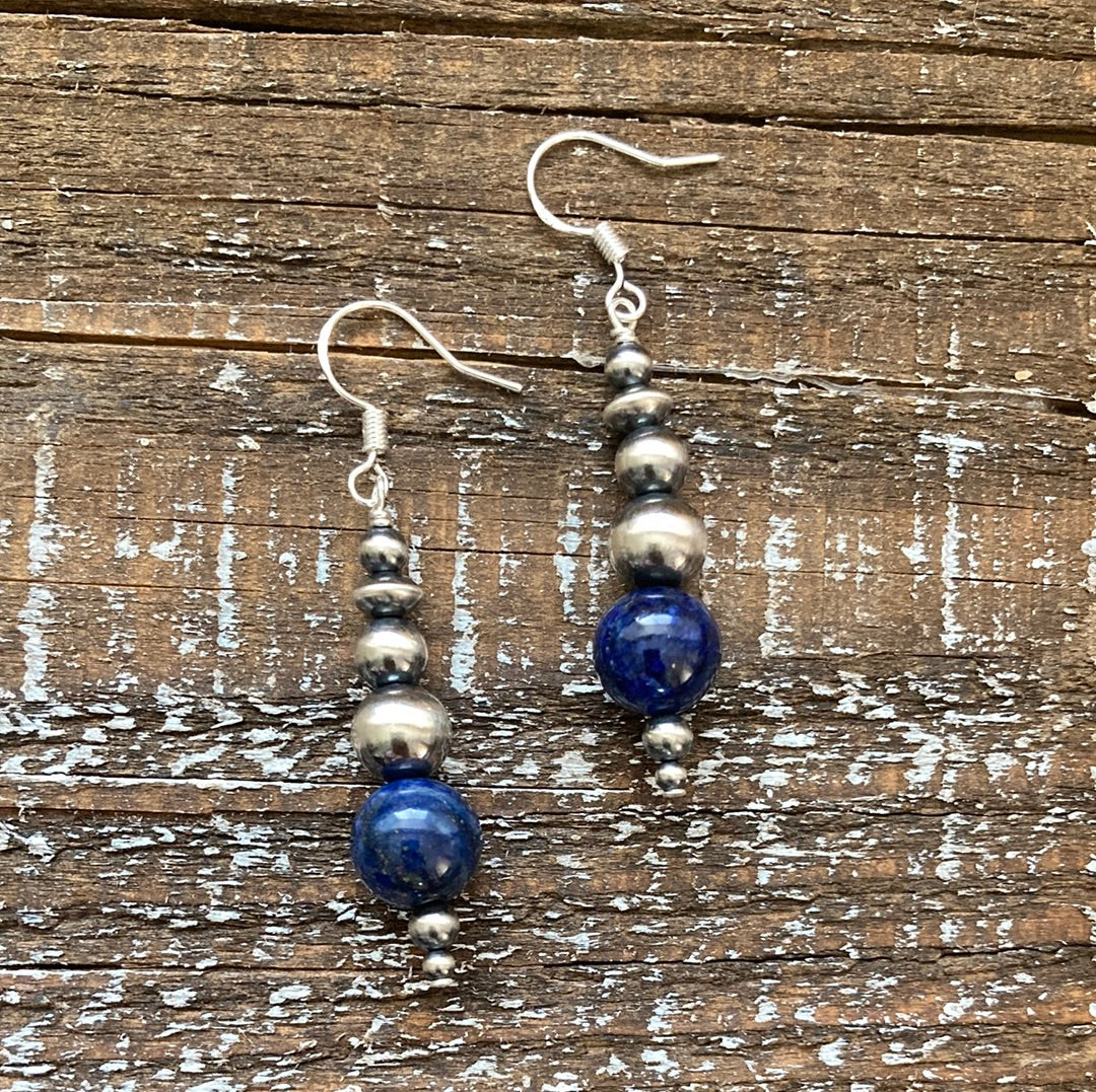 Lapis Gradient Drop Earrings