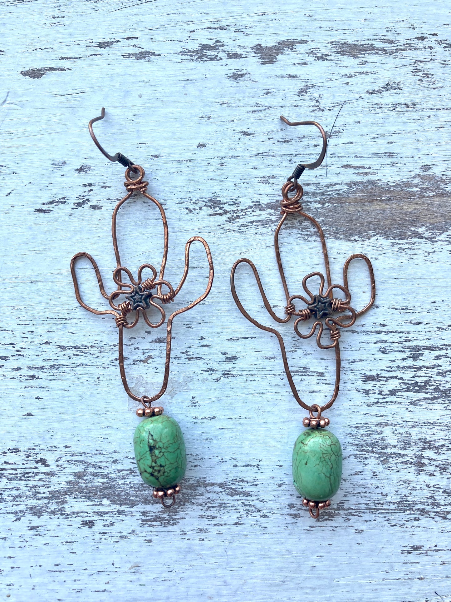 Copper Cactus Earrings 🌵