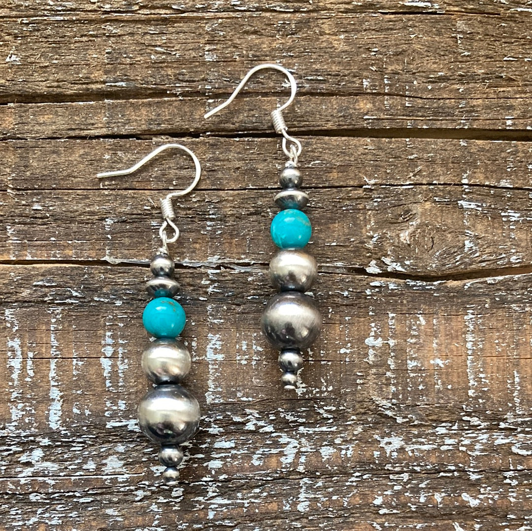 Gradient Drop Turquoise Earrings