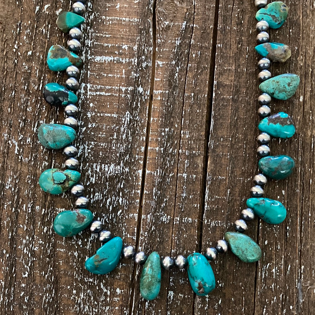 Turquoise Teardrop Necklace