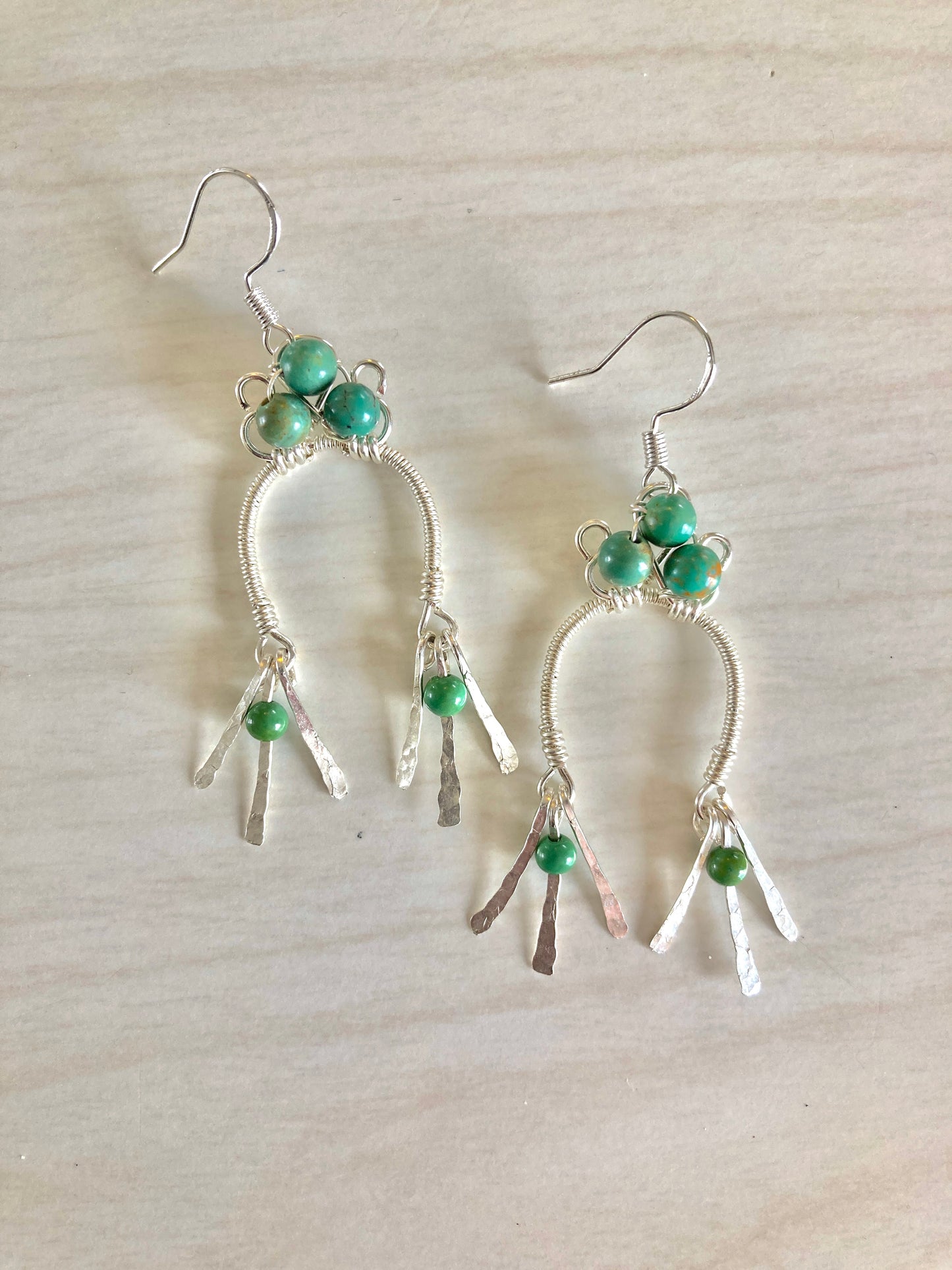 Green Turquoise Liquid Sunshine Earrings